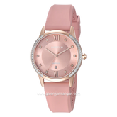 LOFOTEN F-2322L Pink Rosegold Sapphire Glass Rubber Strap